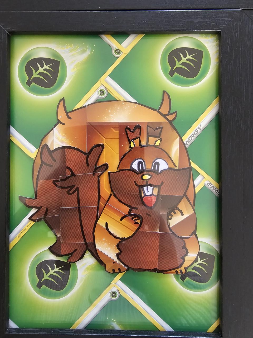 Handgemaakt pokemon figuren van energy kaarten