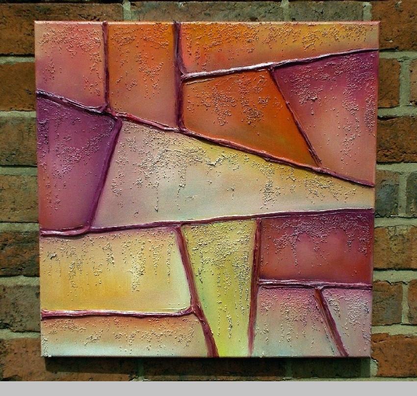 " Brics " Acrylschilderij op canvasdoek , afmeting 50 cm x 50 cm