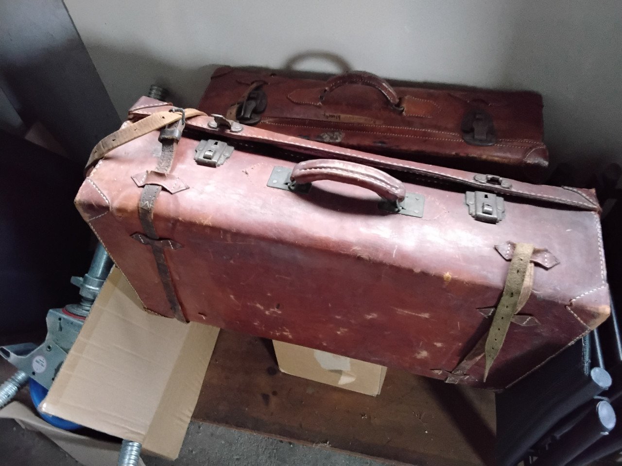 Leren koffers Vintage