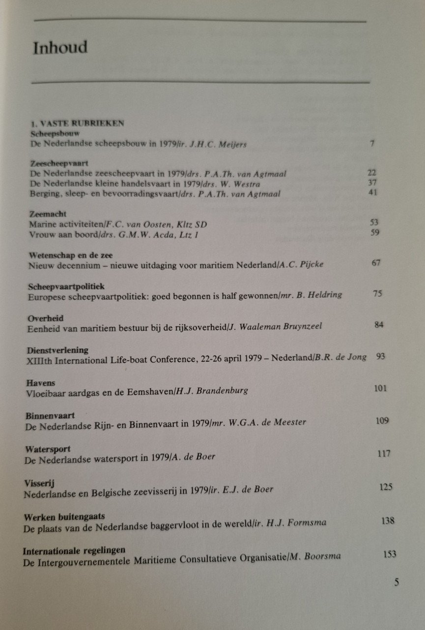 Maritiem Journaal 80, De Boer Maritiem (eindredactie), Haarlem, 1980
