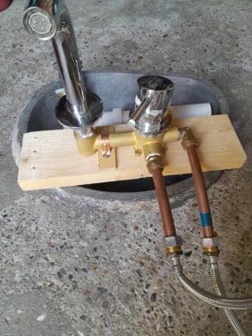 Wasbak met kraan