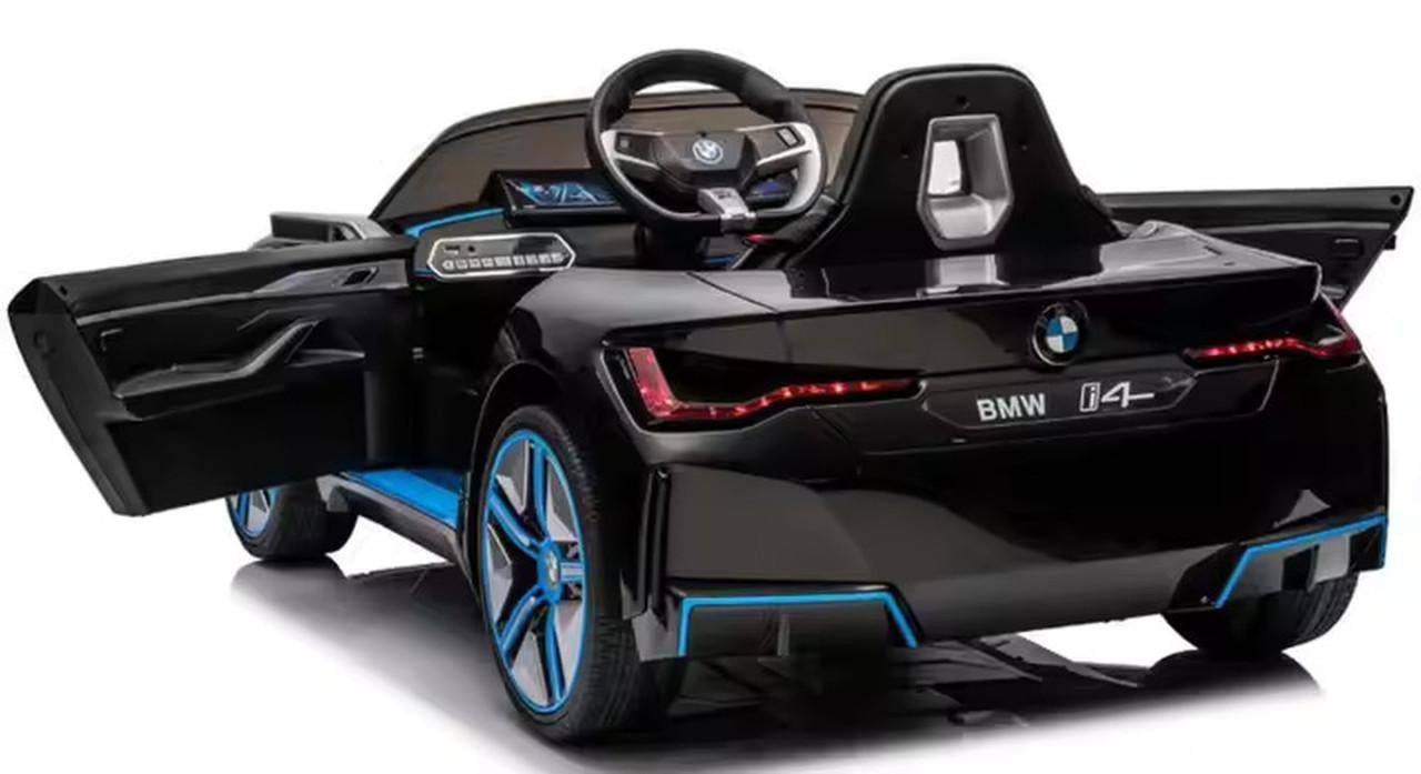 Elektrische Kinderauto 12V – BMW i4 | Zwart