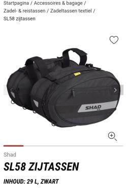 Shad Motortassen Met beugels