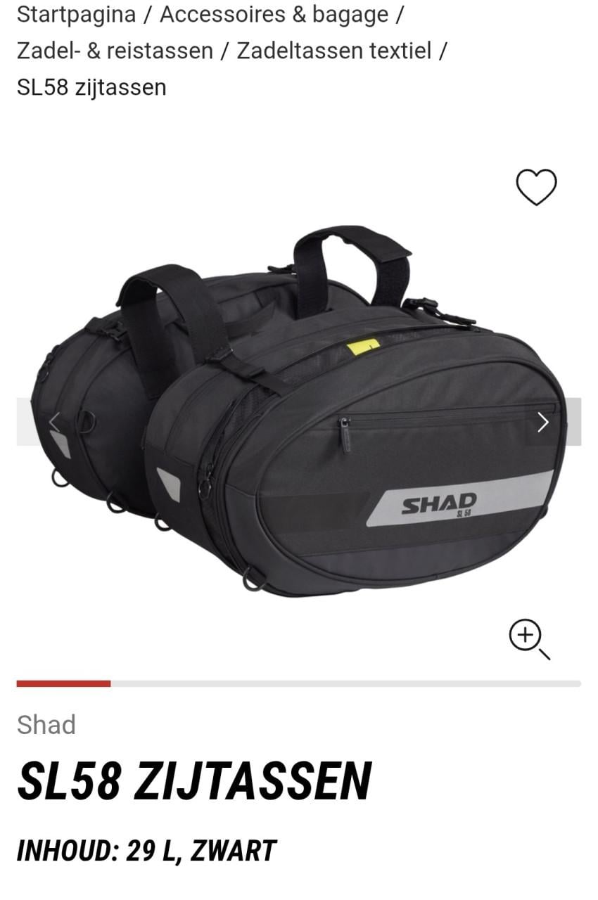 Shad Motortassen Met beugels