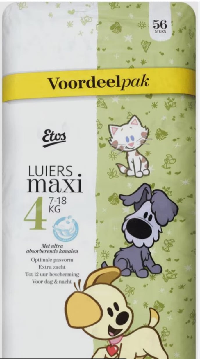Pampers woesel en Pip maatje 4