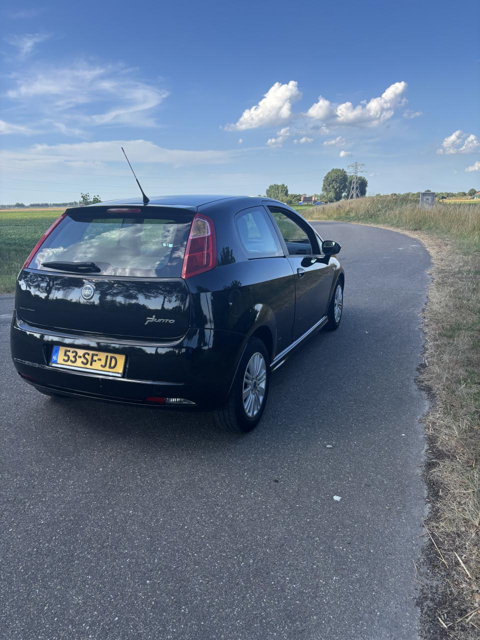 Zwarte fiat punto