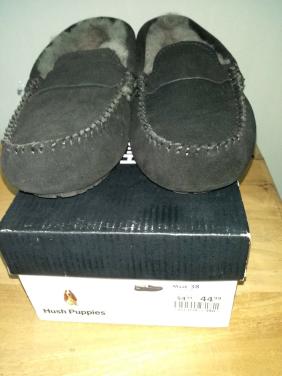 Zwarte pantoffels dames Hush puppies nieuw