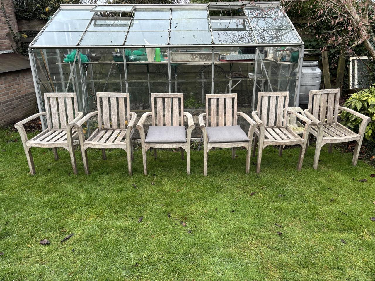 Tuinset 6 persoons teakhout