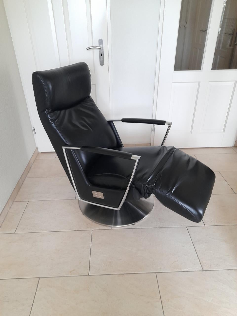 Prominent Elektrisch verstelbare Lederen relax fauteuil (in goede staat)