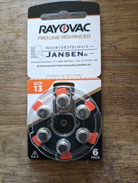 Batterijen gehoortoestel size 13