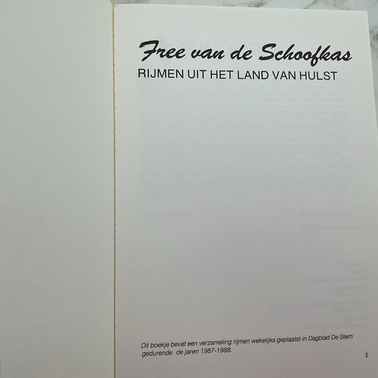 Free van de Schoofkas.    rijmen uit het land van Hulst.    3 delen