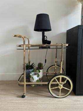 Vintage Golden Bar Cart