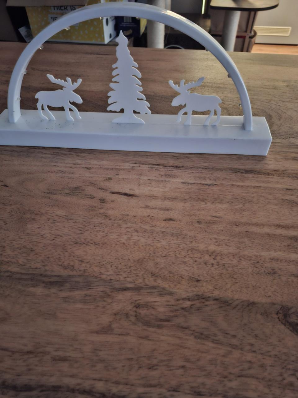 Leuk verlicht kersttafereeltje