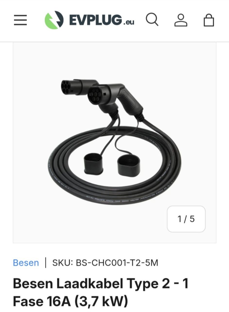 Laad kabel voor auto