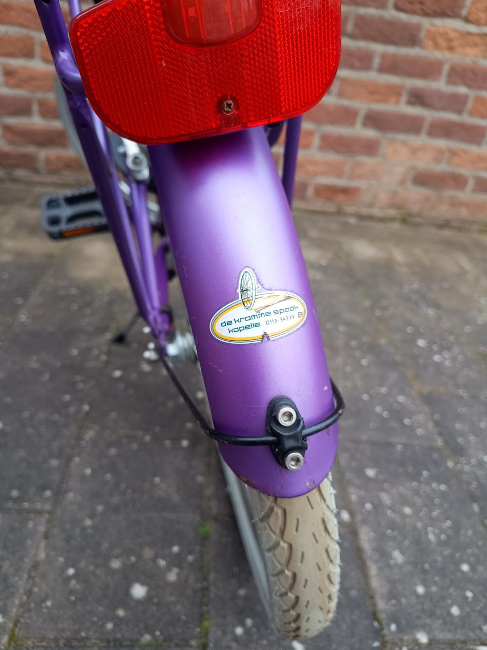 22 inch Loekie meisjes kinder fiets