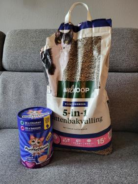 Kattengrit en liquid cat sticks