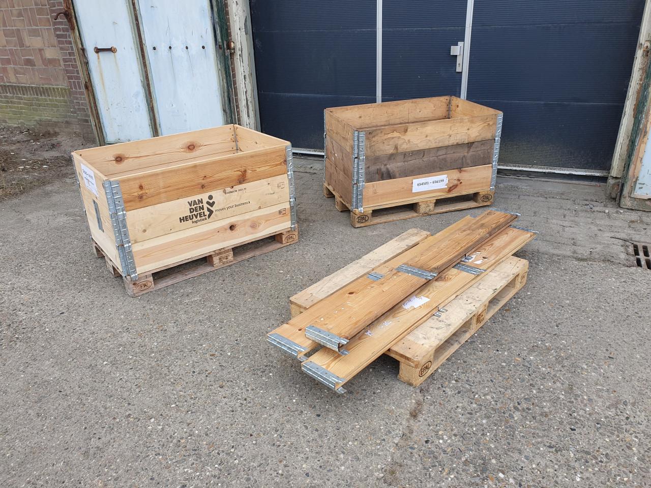 3 x Pallet, Opslagbox, Kuubskist of houten krat.