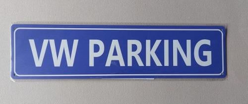 VW Parking Metalen Bord