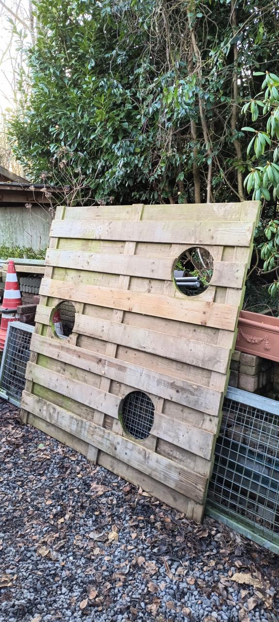 Degelijke houten schutting van Hilhout ( 16 mm, jumbo )