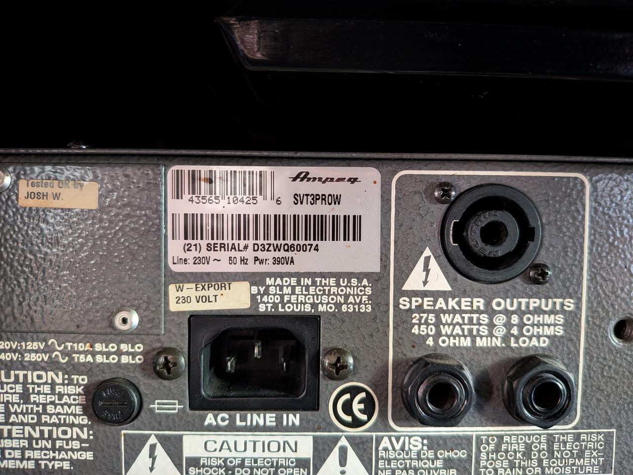 Professionele Ampeg basgitaar installatie