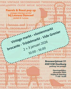 Vintage winkel uitverkoop met koopjes