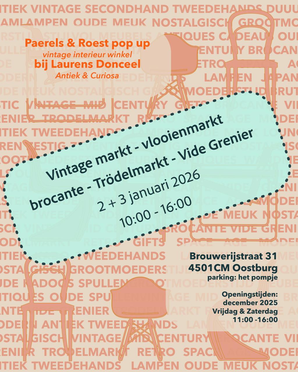 Vintage winkel uitverkoop met koopjes