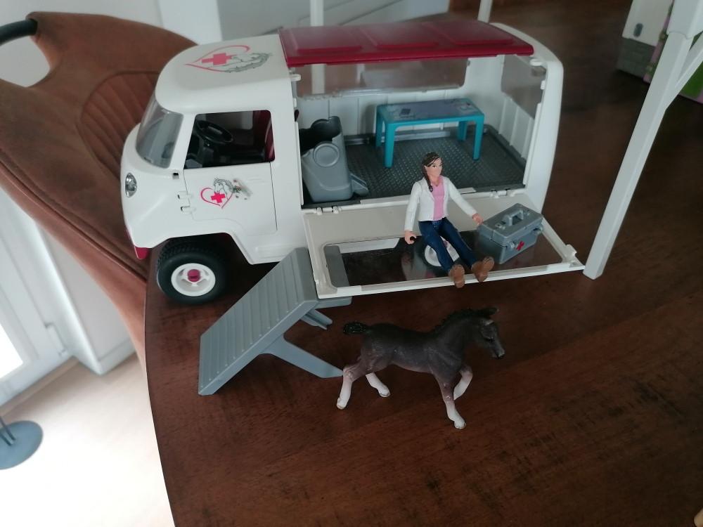 Schleich manege,mobiele dierenarts, paarden ,stalletje, enz.