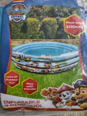 Nieuw Paw Patrol zwembad! 100 cm doorsnede. Opblaasbad.