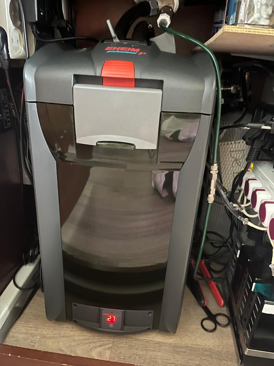 Eheim 3e pomp met temperatuur en vulling en filters