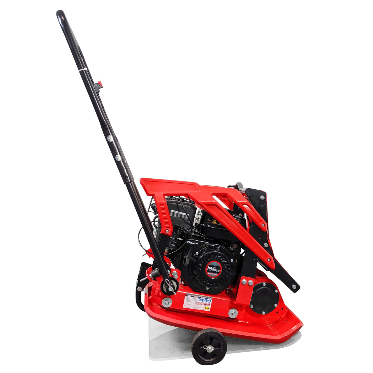 Trilplaat, 6,5pk motor, 111kg, ca. 2.550kg slagkracht, gratis mat