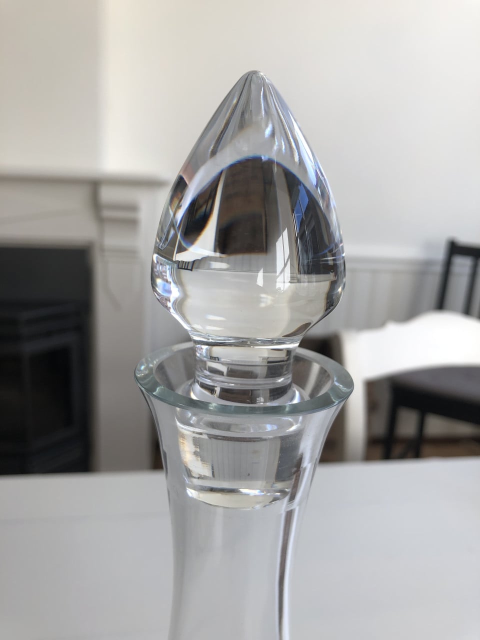 Zeer mooie glazen drank karaf met stop