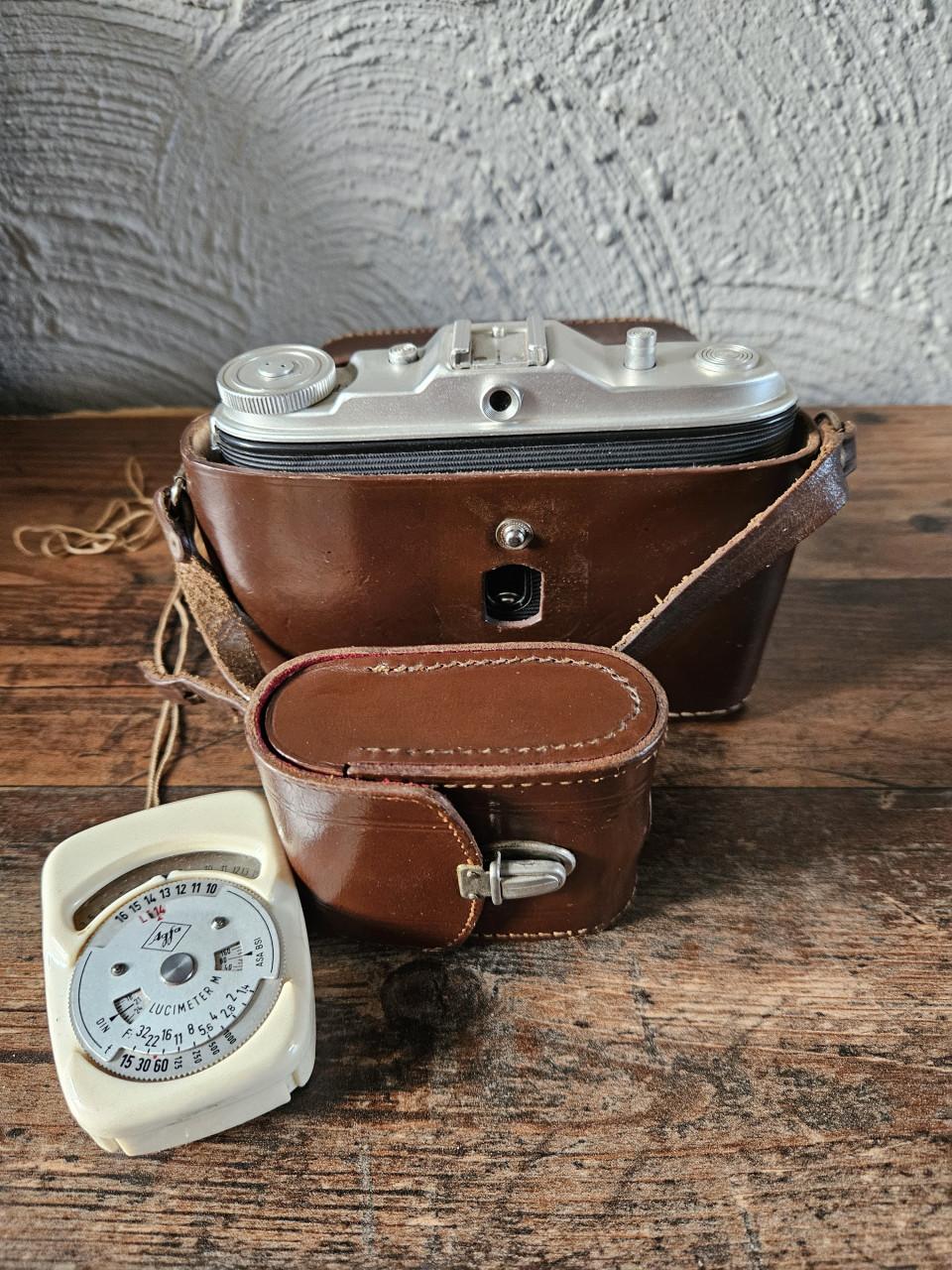 Vintage Agfa Isorette Camera met Meter, opvouwbare balgcamera