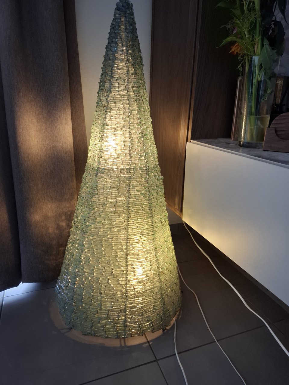 Vintage piramide  groote zware lamp