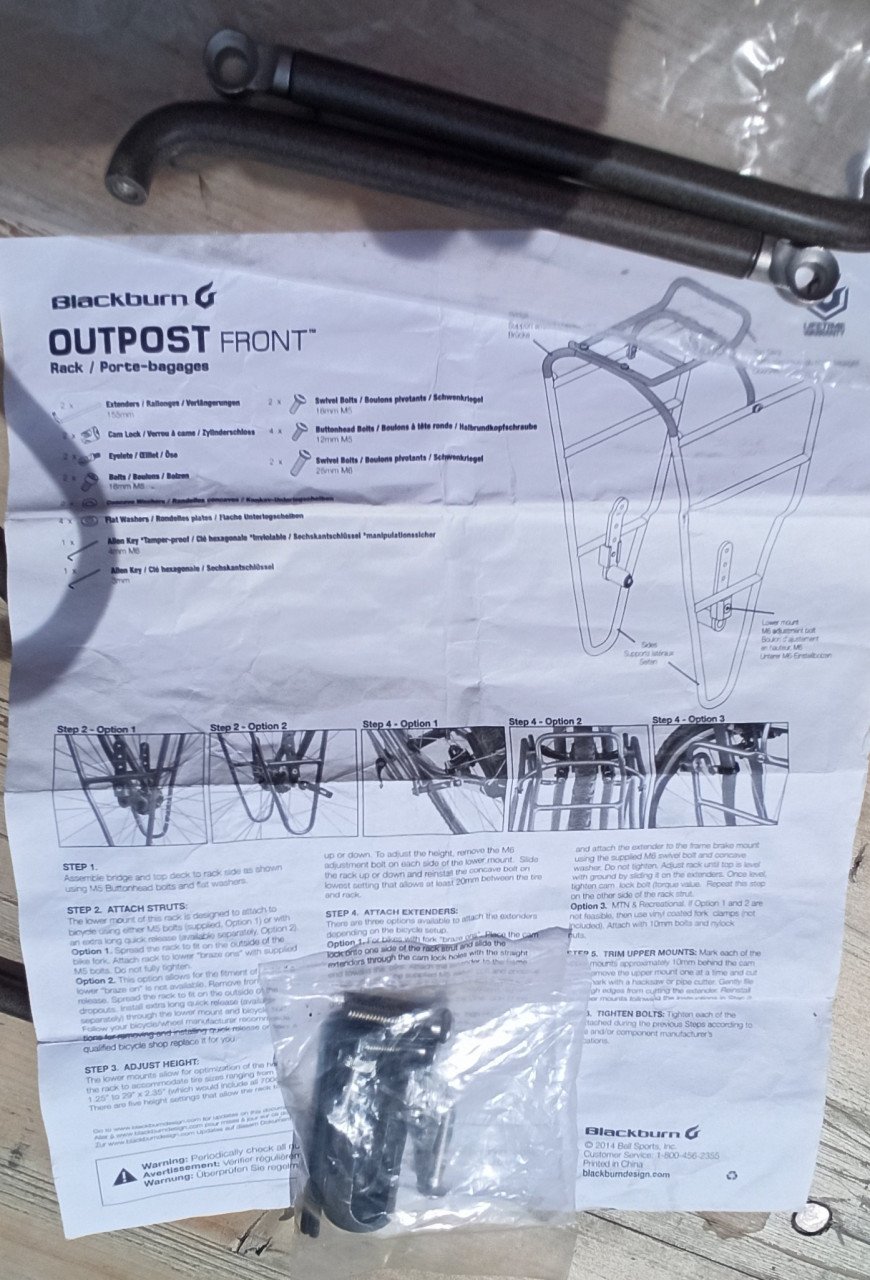 Blackburn OUTPOST FRONT Rack - Bagagedrager Voor - Nieuw