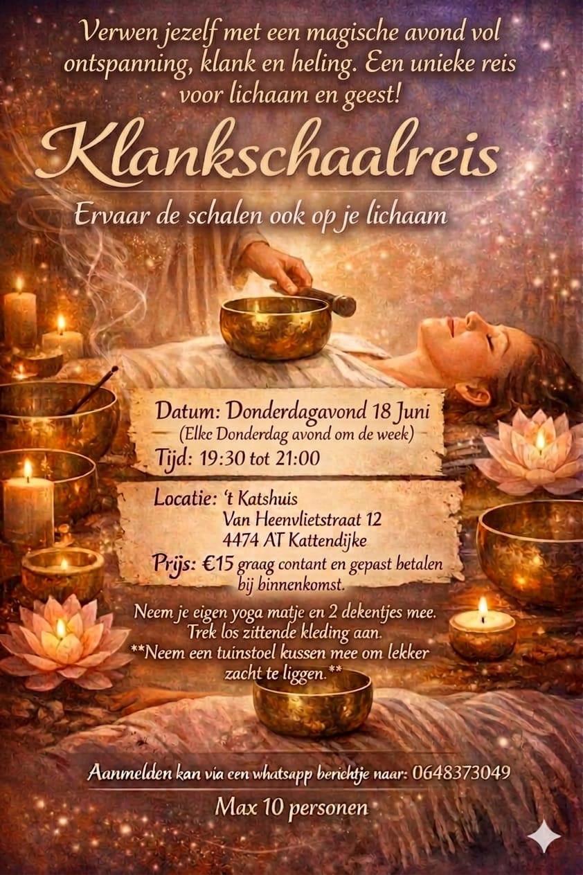 Klankschaal sessies met schaal op je lijf + meditatie