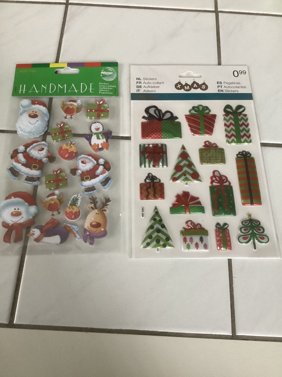 Diverse kerst stickers etcetera