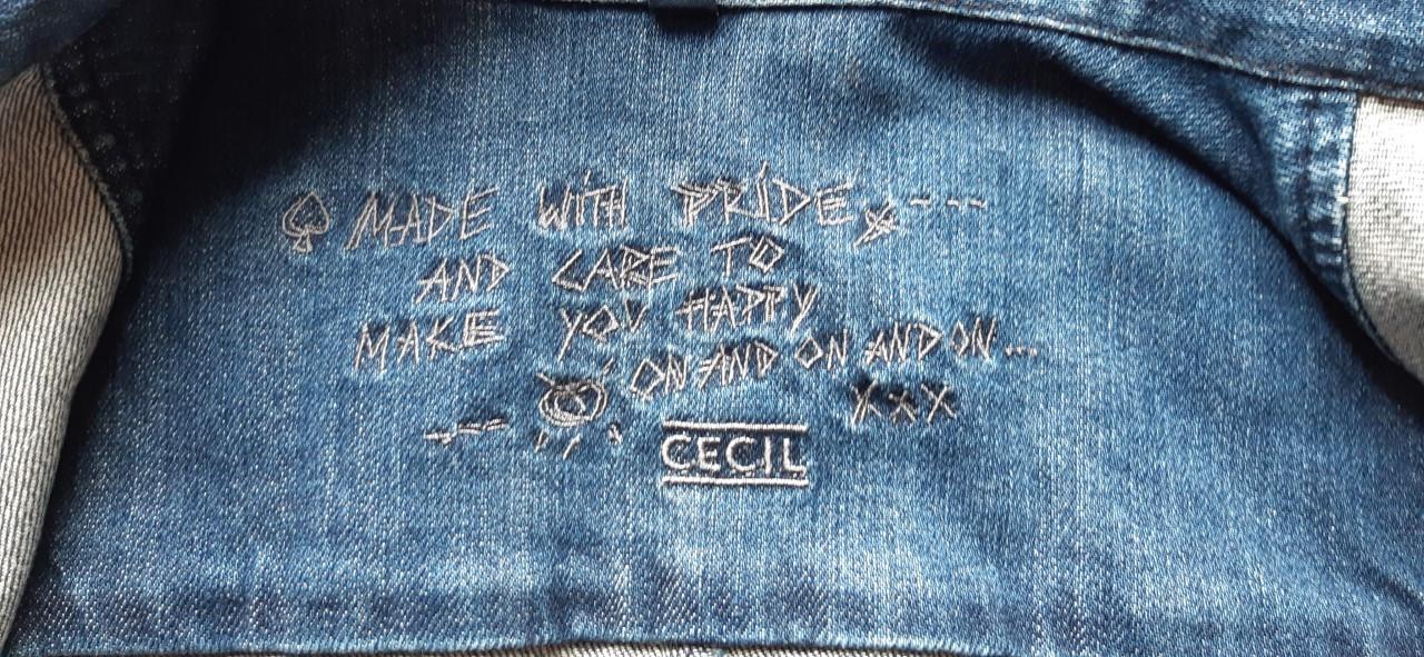Jeansjasje met borstzakkken, Merk Cecil,