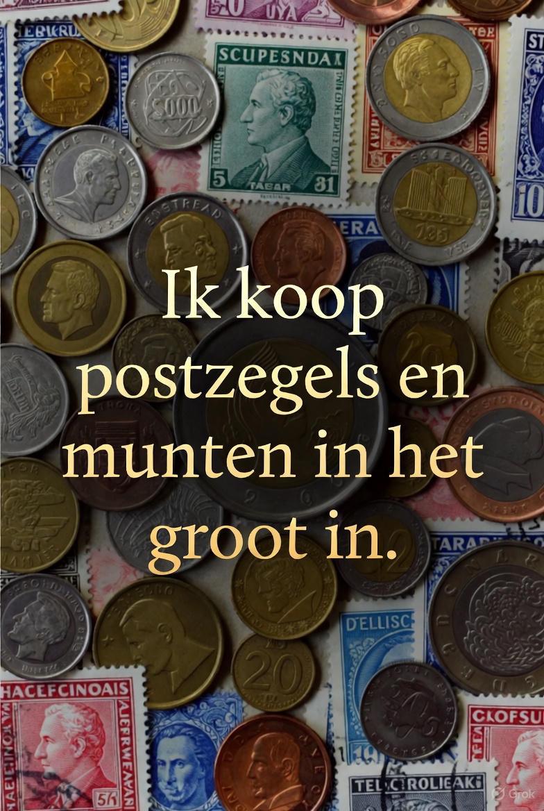 Ik koop postzegels en enveloppen.