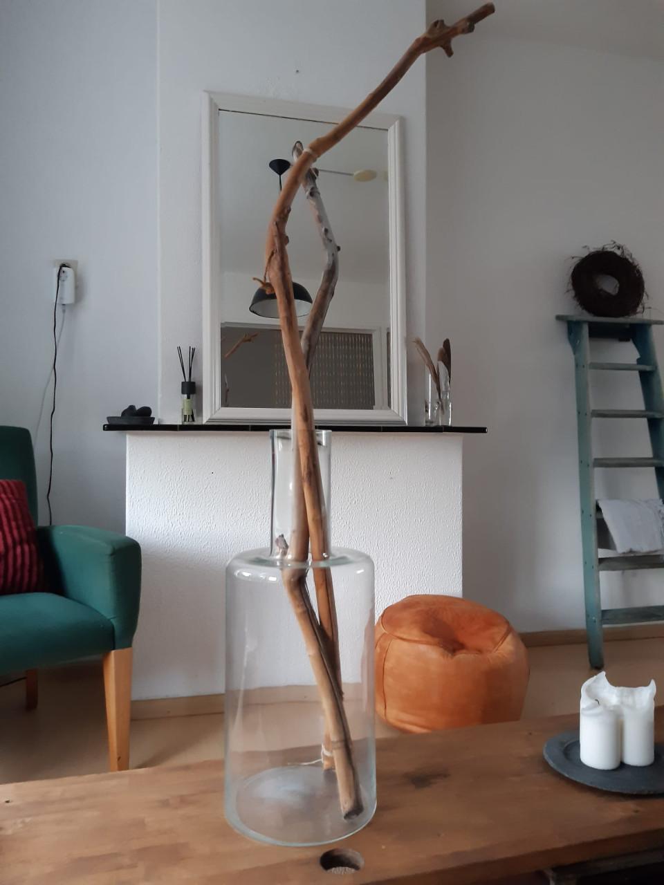 Vaas, blank glas, groot