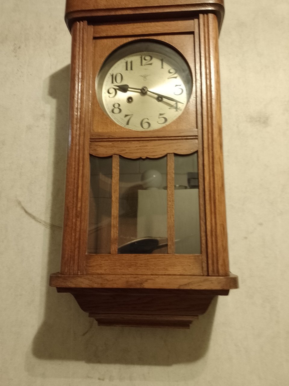 Mooie klok met slinger mooie klank perfect