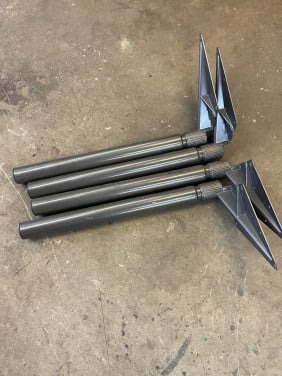 Stalen tafelpoten/ of werkblad