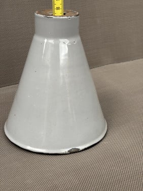 Phillips emaille lampenkapje grijs