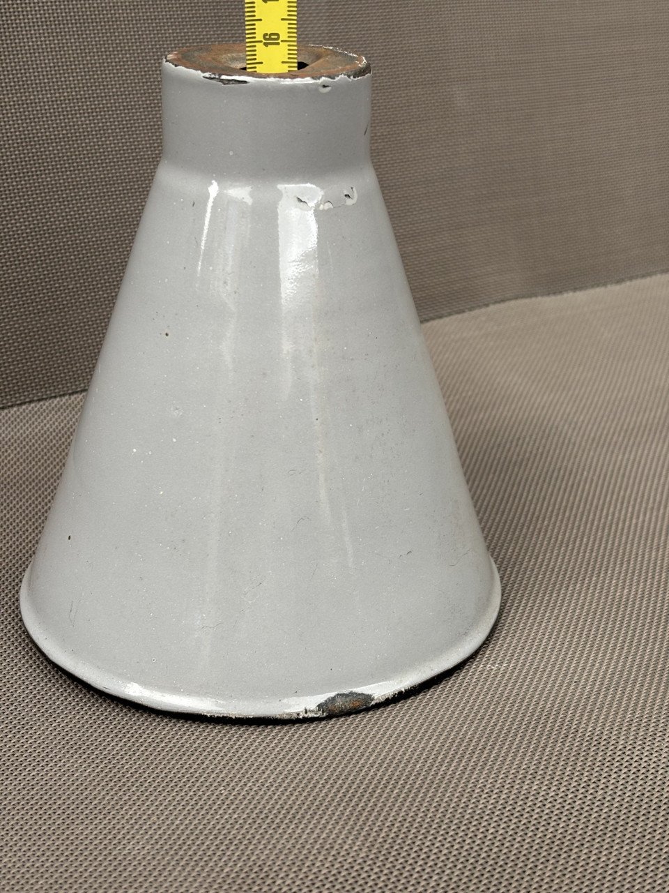 Phillips emaille lampenkapje grijs