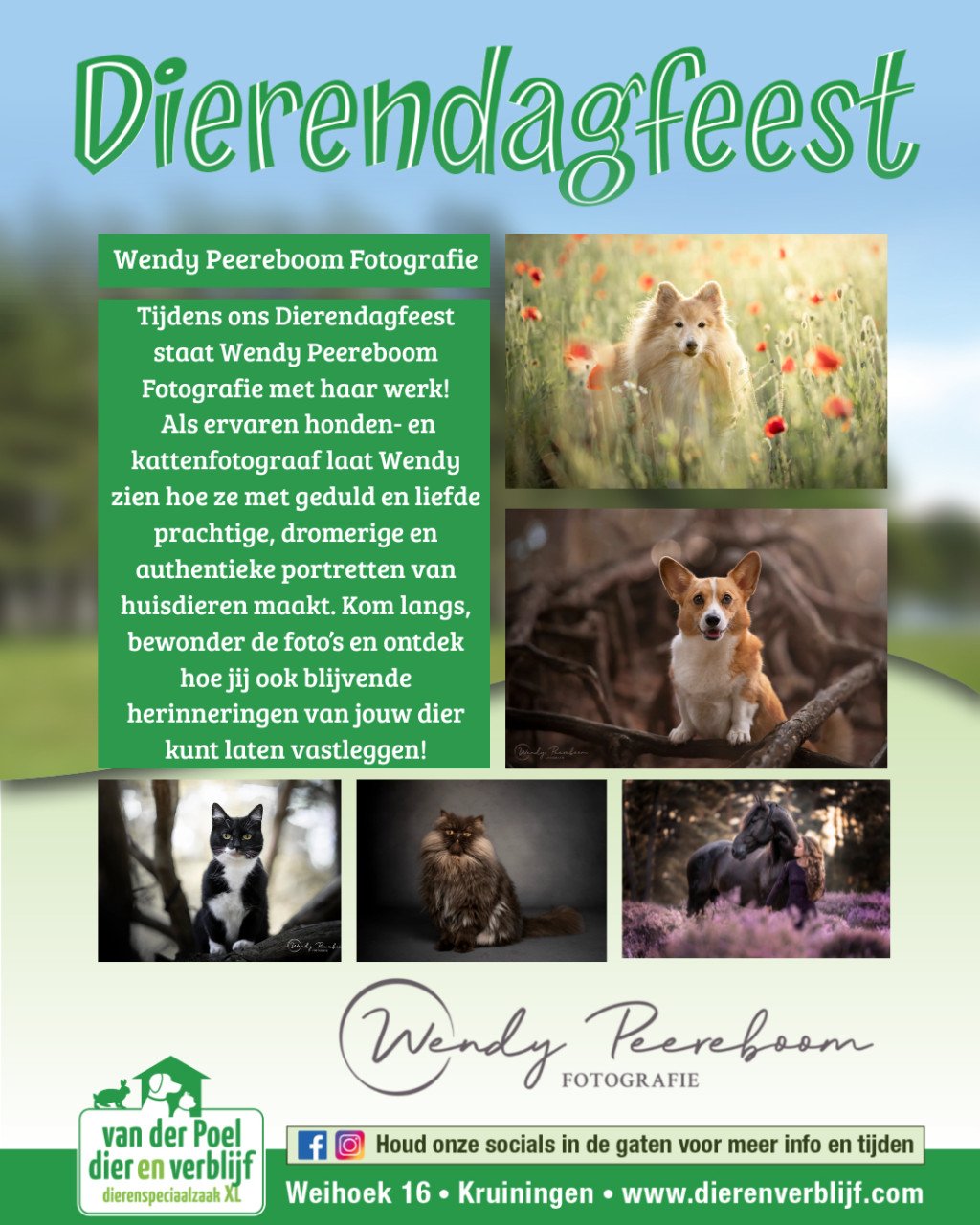 !Dierendagfeest bij Dierenverblijf Van der Poel - 4 oktober!