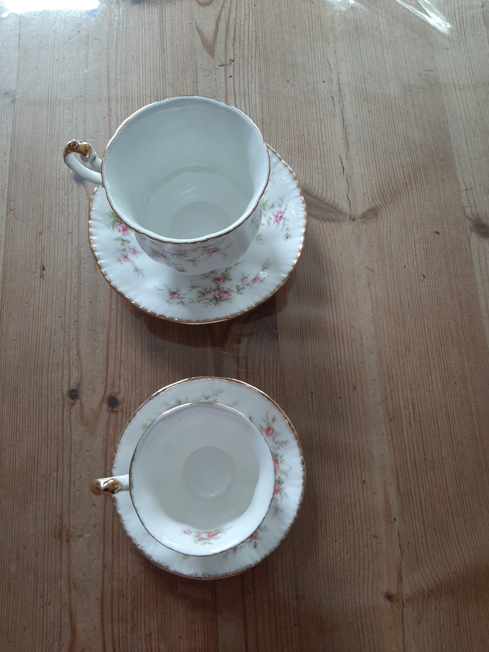 PARAGON , VICTORIANA  ROSE - HEREN & DAMES  KOP EN SCHOTEL - PORSELEIN