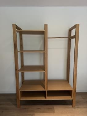 Stijlvolle open garderobekast | eikenfineer | 120x50x180