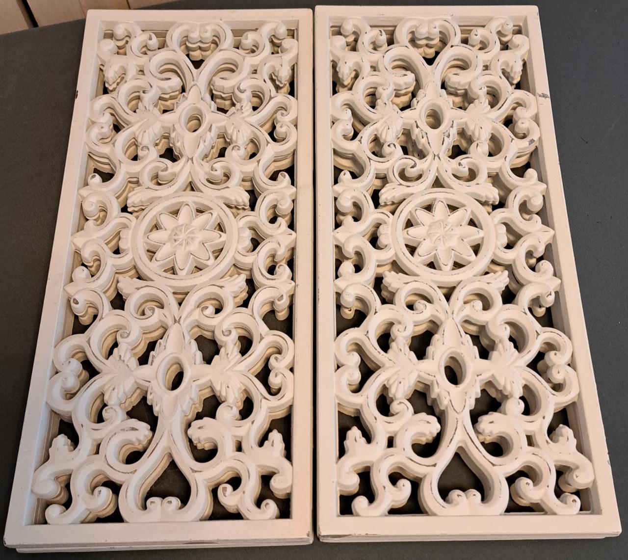 2 x Shabby Chic Raamdecoratie