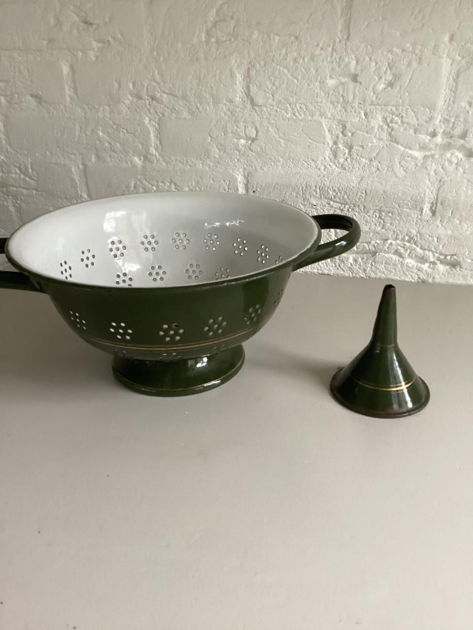 Vintage emaille vergiet