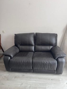 Te koop lederen verstelbare 2 zits bank
