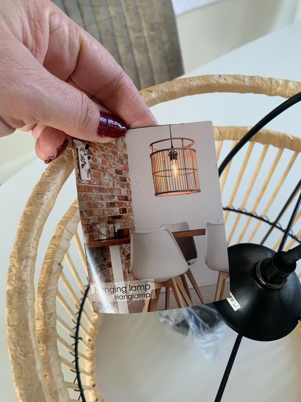 Nieuwe hanglamp rotan